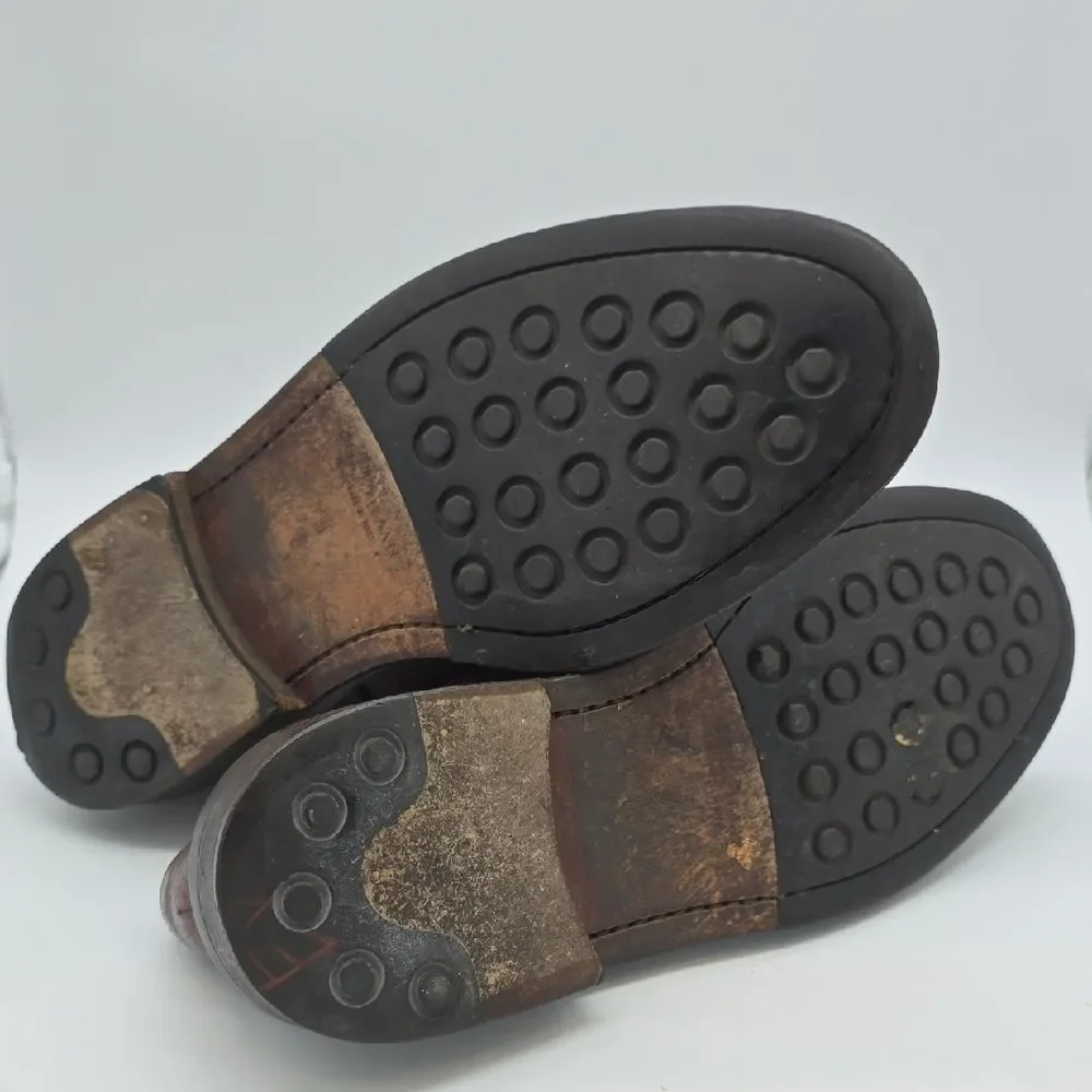 Cole Haan Dark Brown Pebbled Leather Lace-Up Derbys